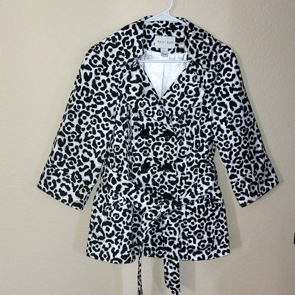 White House Black Market leopard blazer jacket